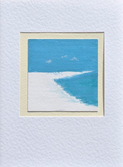 White beach greeting card