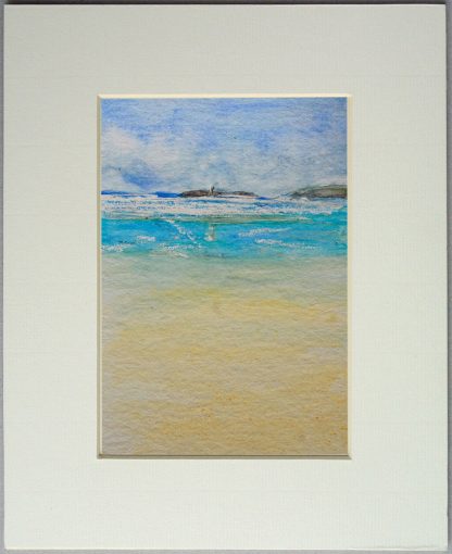 Painting: Godrevy lighthouse from Gwithian