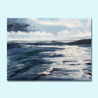 Painting: Rough Seas in Mounts Bay