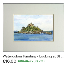 Screen Shot of Watercolour Painting of St Michaels Mount
