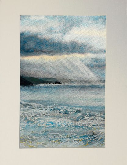 Painting: moody north cliffs