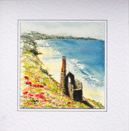 Greeting Card of Engine House at Chapel Porth
