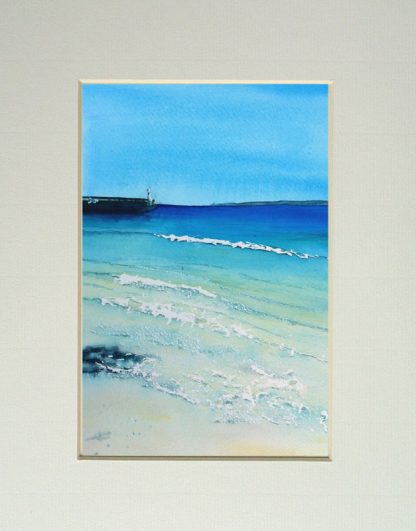Painting: Low tide at St Ives Harbour