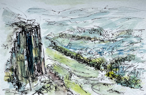 Illustration: view from Salisbury Crags