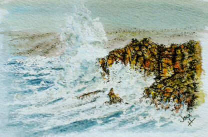Painting of big waves at Lands End