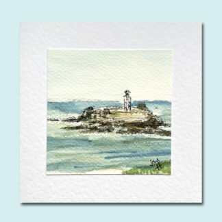 Illustration: Godrevy Lighthouse Greeting Card