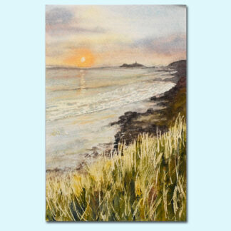 Illustration: Godrevy beach sunset