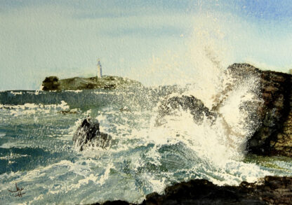 Godrevy lighthouse A5 greeting card