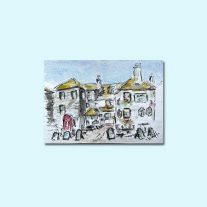 Watercolour painting of The Sloop Inn, St Ives